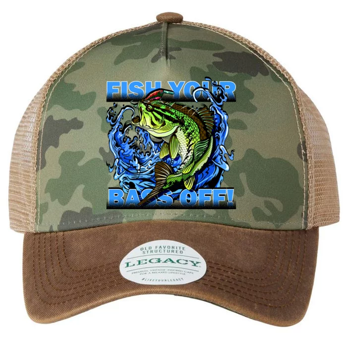 Fish Your Bass Off Funny Fishing Legacy Tie Dye Trucker Hat