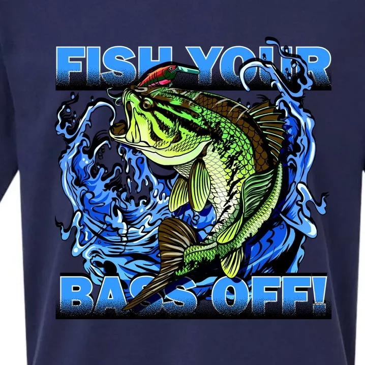 Fish Your Bass Off Funny Fishing Sueded Cloud Jersey T-Shirt