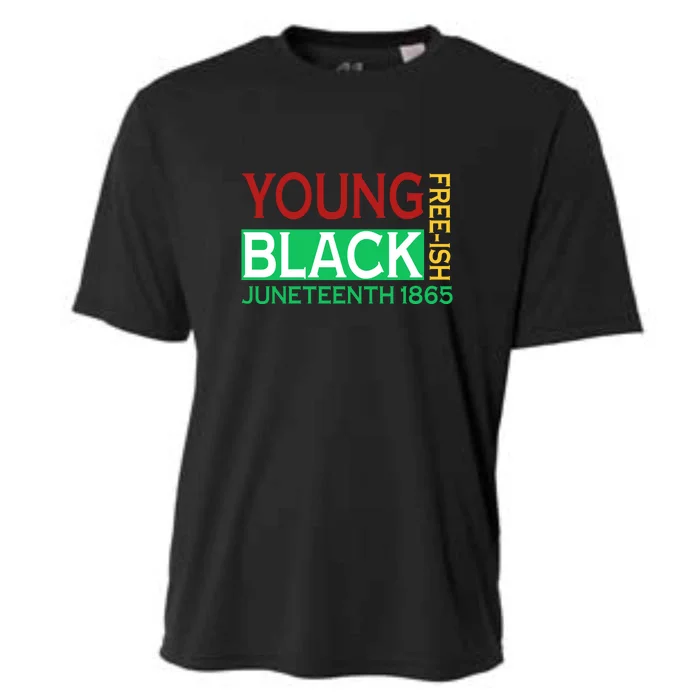 Funny Young Black Free Ish Juneteenth 1865 Gift Cooling Performance Crew T-Shirt