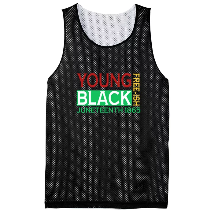 Funny Young Black Free Ish Juneteenth 1865 Gift Mesh Reversible Basketball Jersey Tank