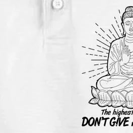 Funny Yoga Buddha The Highest State Of Don't Give A Shitness Dry Zone Grid Performance Polo