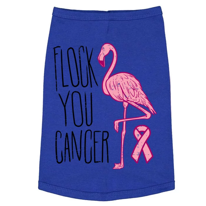 Flock You Breast Cancer Flamingo Pink Ribbon Support Gift Meaningful Gift Doggie Tank