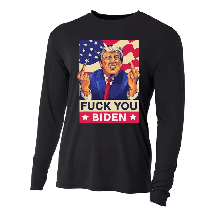 Fck You Biden Funny Trump Meme 2024 Cooling Performance Long Sleeve Crew