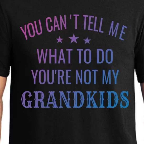 Fun You CanT Tell Me What To Do YouRe Not My Grand Gift Pajama Set