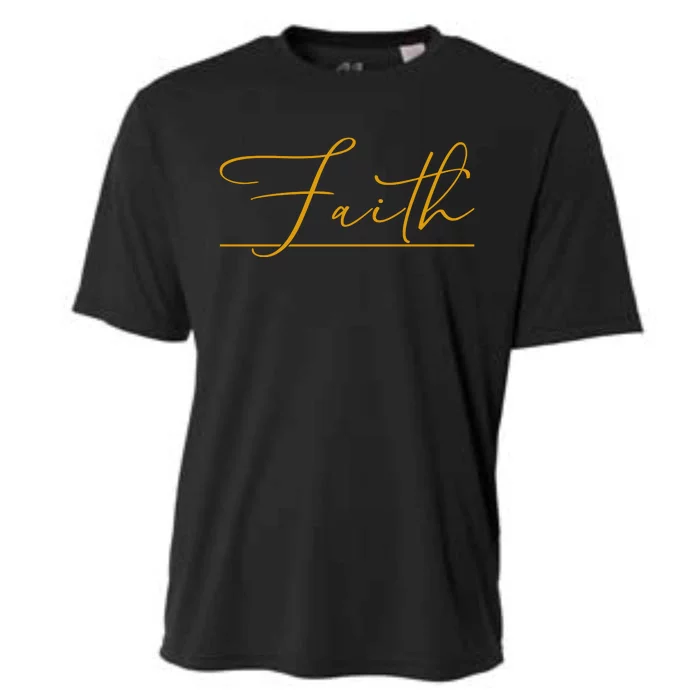 Faith Yellow Christian Cooling Performance Crew T-Shirt