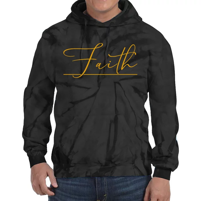 Faith Yellow Christian Tie Dye Hoodie