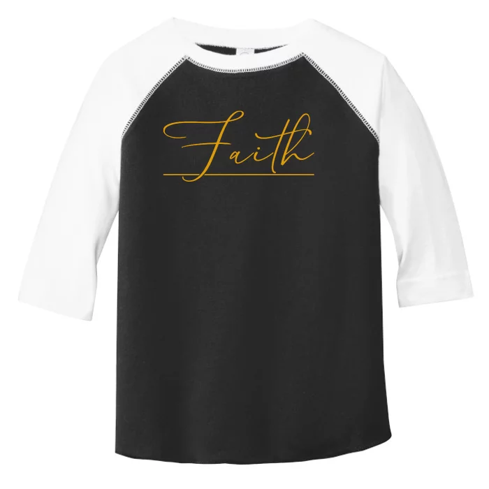 Faith Yellow Christian Toddler Fine Jersey T-Shirt