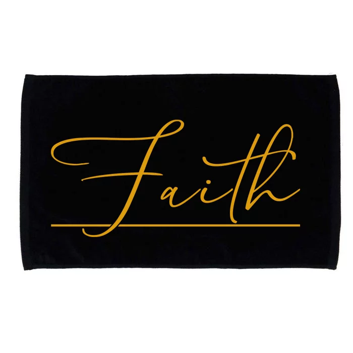 Faith Yellow Christian Microfiber Hand Towel