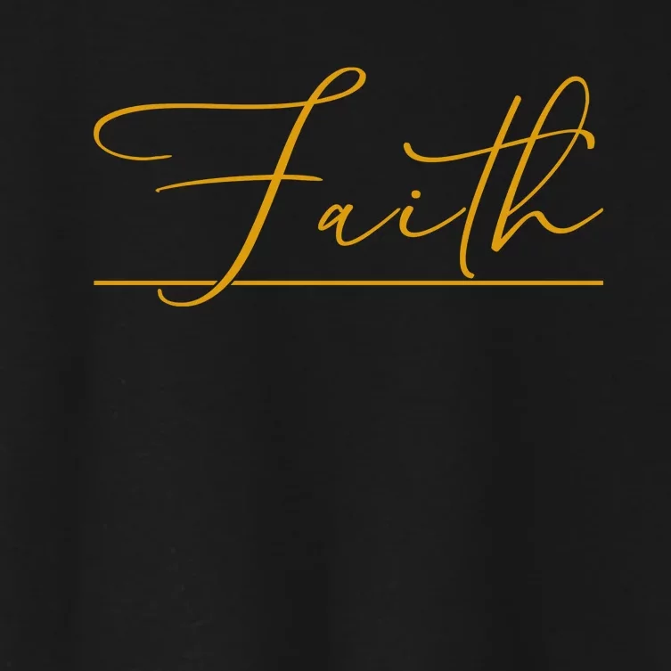 Faith Yellow Christian Women's Crop Top Tee