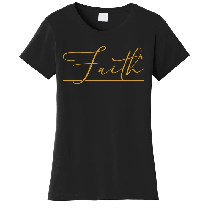 Faith Yellow Christian Women's T-Shirt