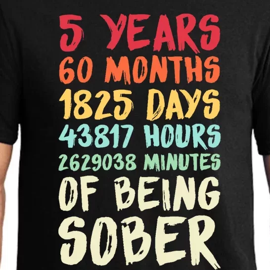 Five Years Clean Addiction Recovery 5 Years Sober Pajama Set