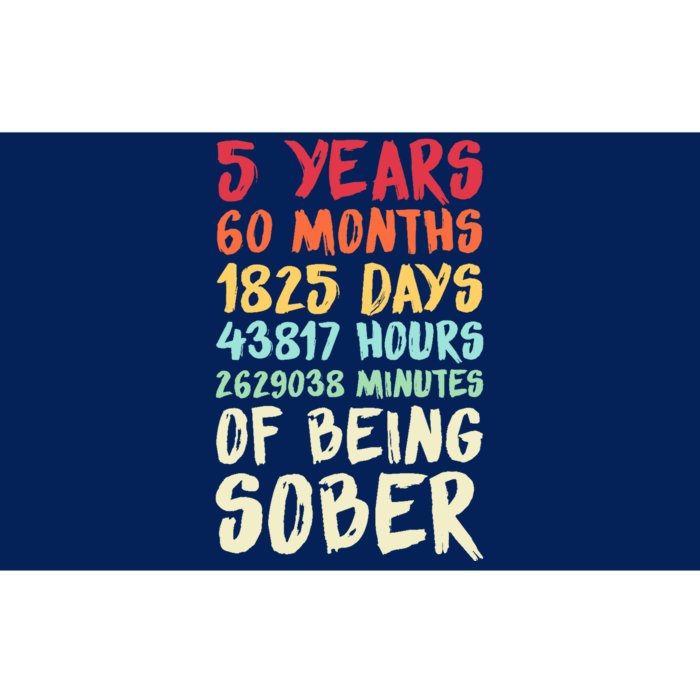 Five Years Clean Addiction Recovery 5 Years Sober Bumper Sticker