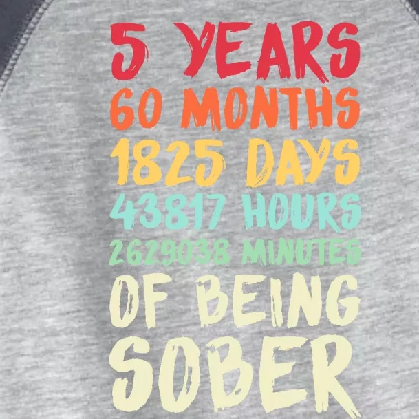 Five Years Clean Addiction Recovery 5 Years Sober Toddler Fine Jersey T-Shirt