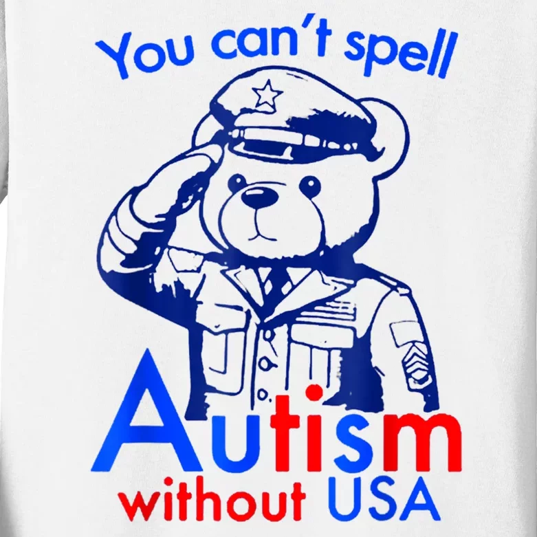 Funny You Cant Spell Autism Without Usa Kids Long Sleeve Shirt