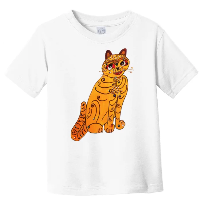 Funny Yellow Cat Toddler T-Shirt