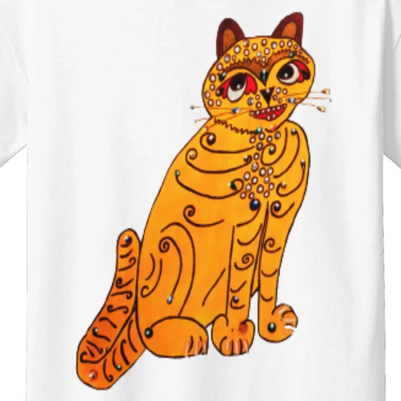 Funny Yellow Cat Kids T-Shirt