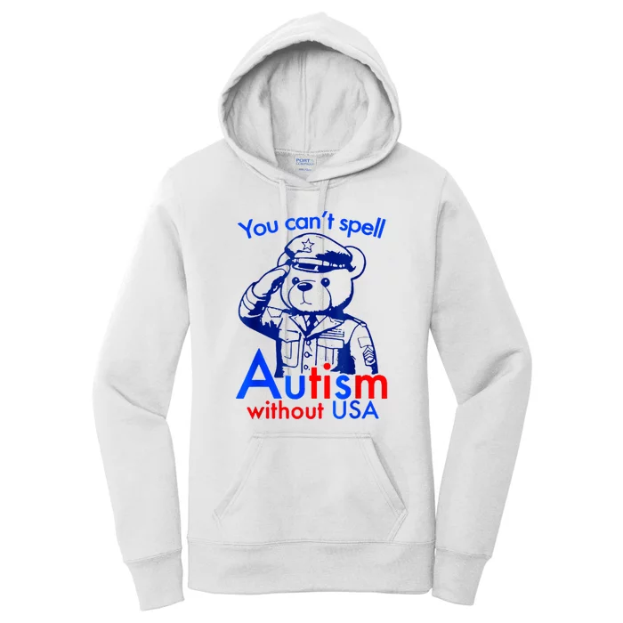 Funny You CanT Spell Autism Without Usa Women's Pullover Hoodie