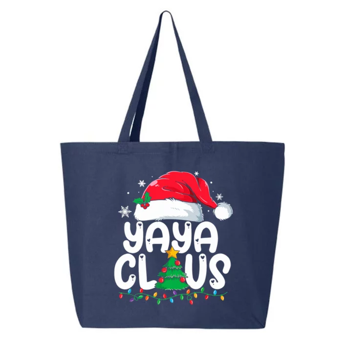 Funny Yaya Claus Matching Group Xmas Family Christmas 25L Jumbo Tote