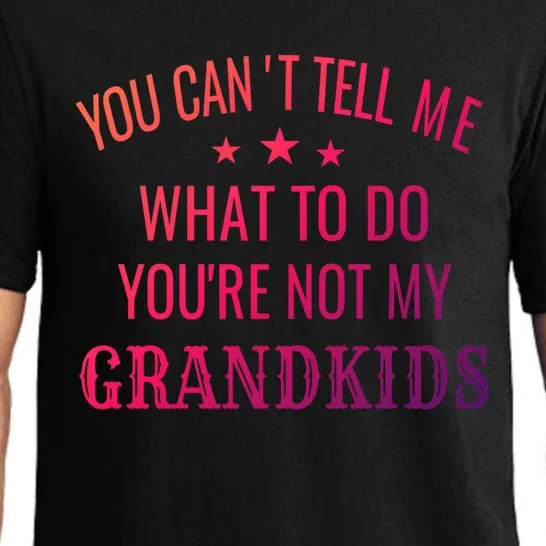 Fun You CanT Tell Me What To Do YouRe Not My Grand Gift Pajama Set