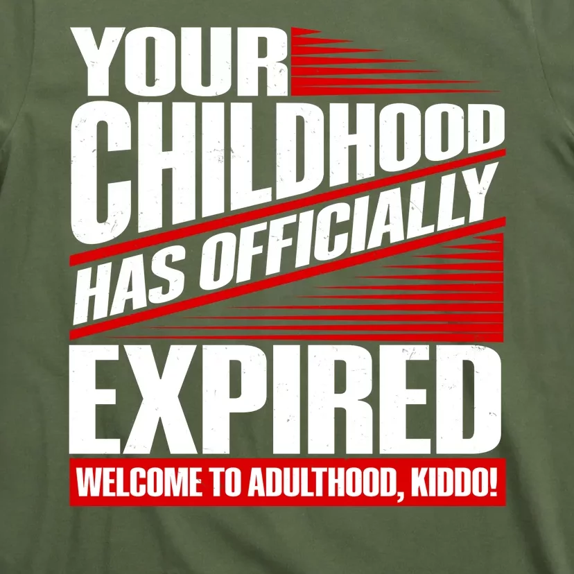 Funny Your Childhood Has Officially Expired Happy Birthday T-Shirt