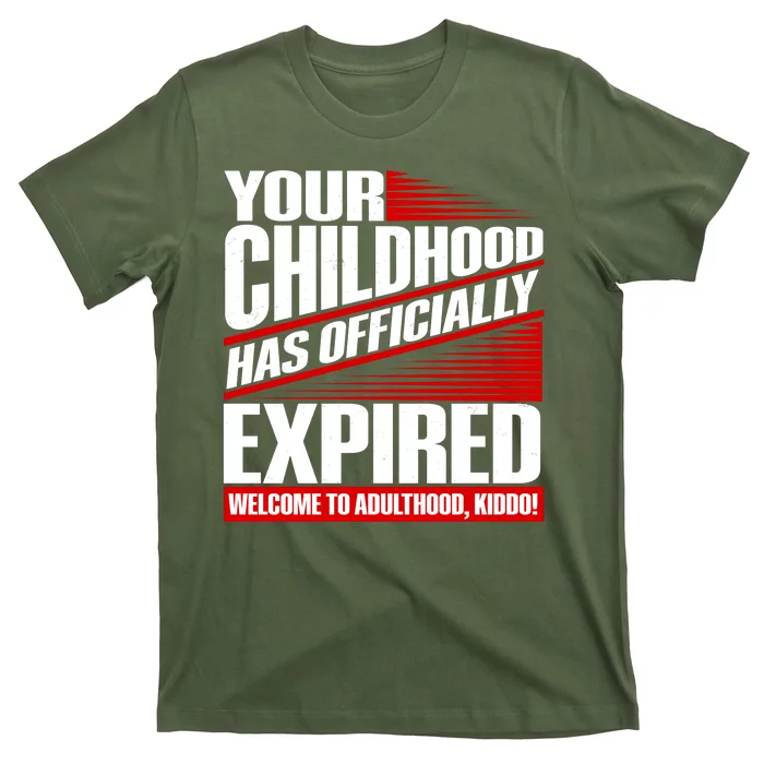 Funny Your Childhood Has Officially Expired Happy Birthday T-Shirt