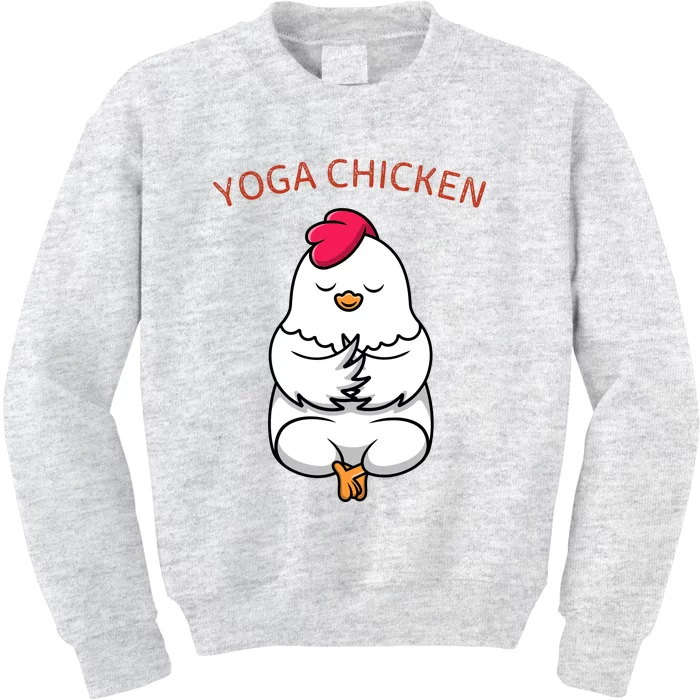 Funny Yoga Chicken Kids Sweatshirt