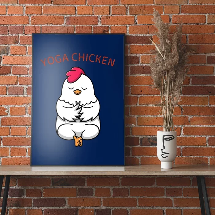 Funny Yoga Chicken Poster