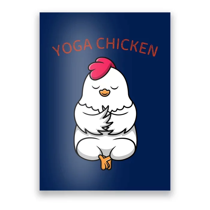 Funny Yoga Chicken Poster