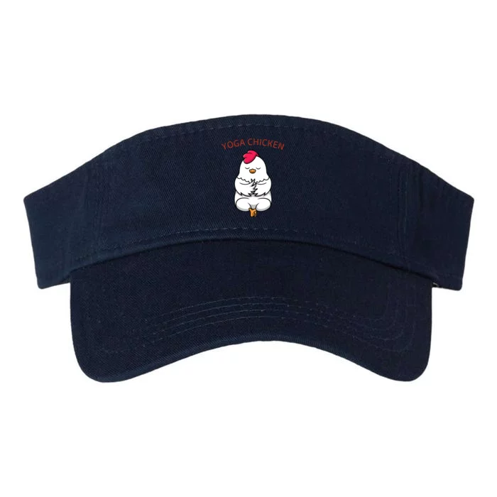 Funny Yoga Chicken Valucap Bio-Washed Visor