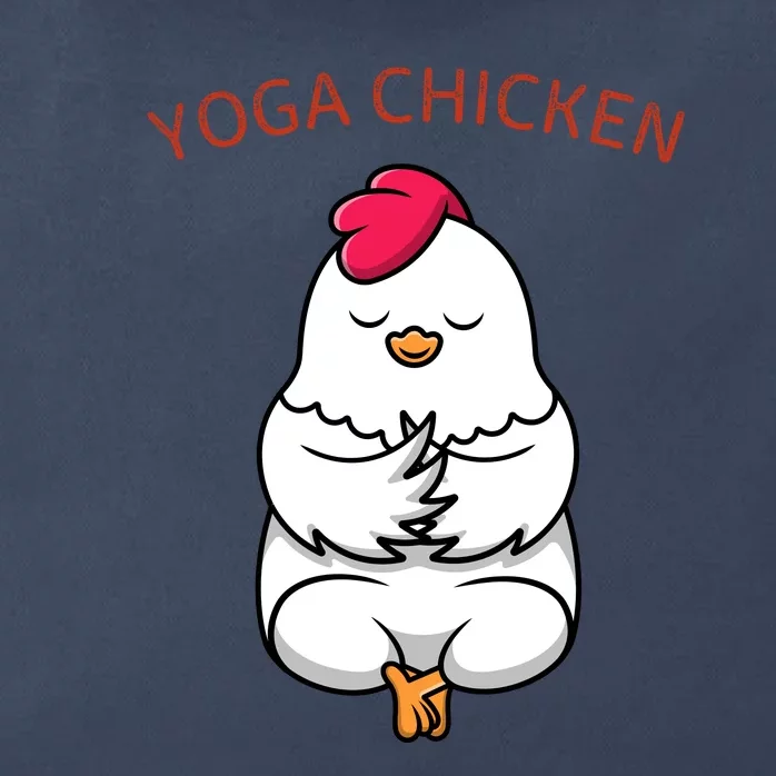 Funny Yoga Chicken Zip Tote Bag