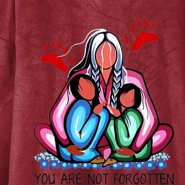 Funny You Day Are Not Forgotten Native American Hooded Wearable Blanket