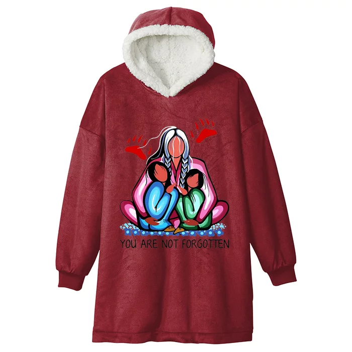 Funny You Day Are Not Forgotten Native American Hooded Wearable Blanket