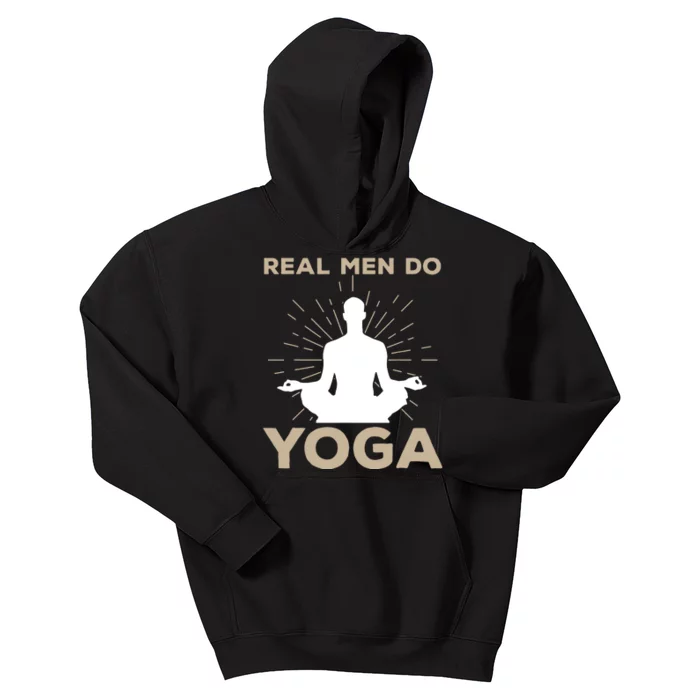 Funny Yoga Design For Men Boy Yoga Pose Meditation Lovers Kids Hoodie