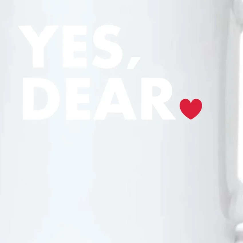 Funny Yes Dear Heart Valentines Day Husband Wife Gift Black Color Changing Mug