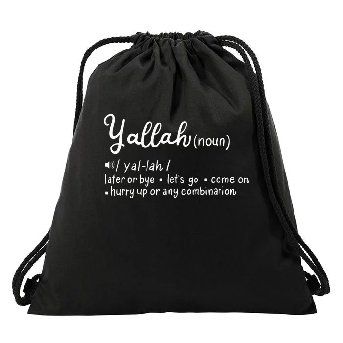 Funny Yallah Definition Perfect For A Lebanese Drawstring Bag