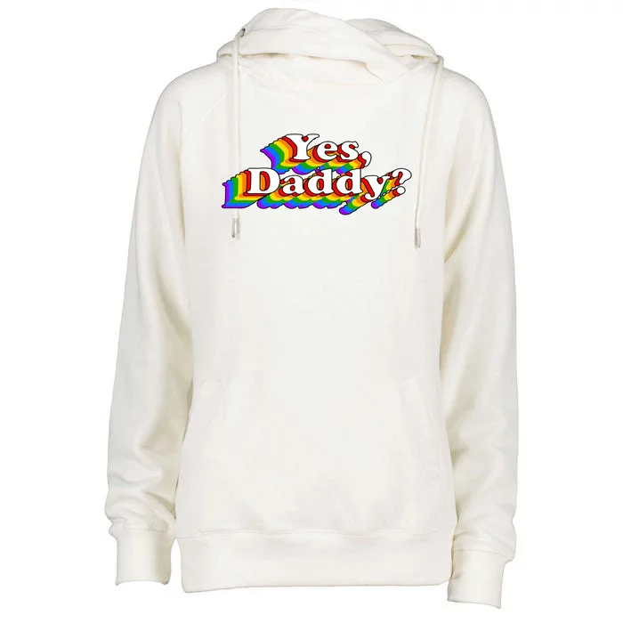 Funny Yes Daddy Retro Naughty Daddy's Girl Womens Funnel Neck Pullover Hood