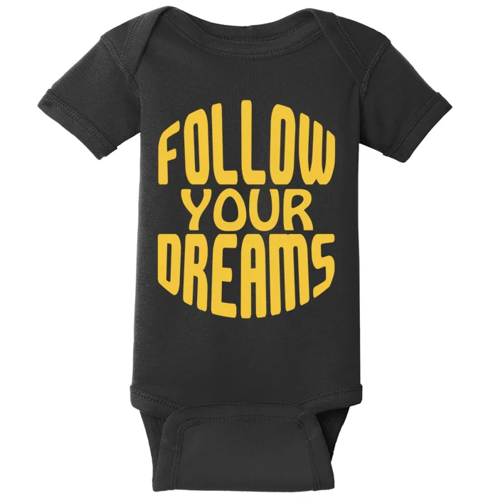 Follow Your Dreams Retro Baby Bodysuit