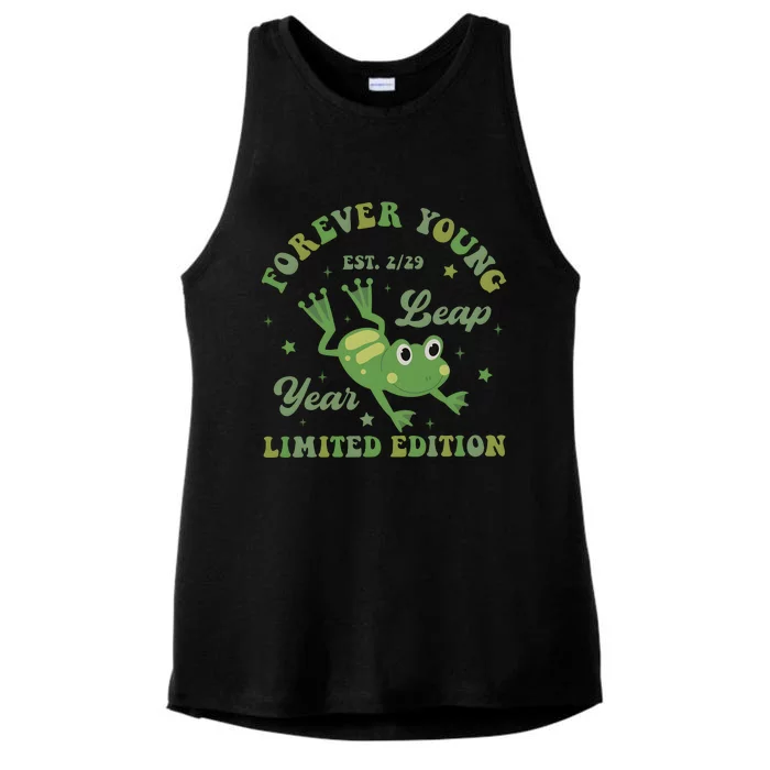 Forever Young Est 2 29 Leap Year Limited Edition Ladies Tri-Blend Wicking Tank