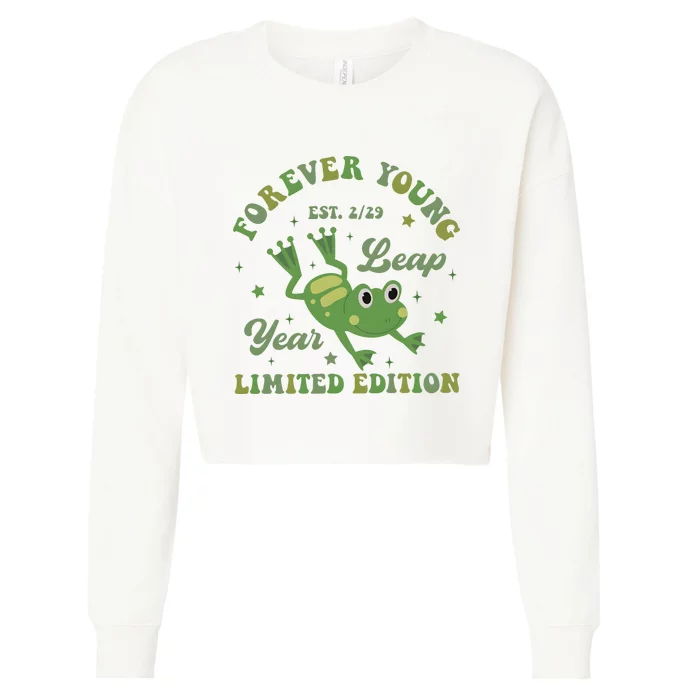 Forever Young Est 2 29 Leap Year Limited Edition Cropped Pullover Crew