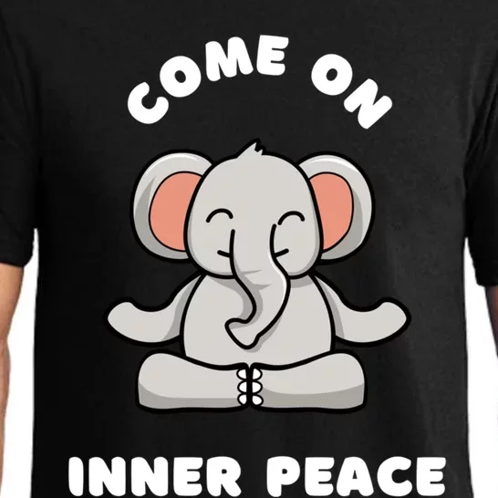 Funny Yoga Elephant Come On Inner Peace Meditating Animals Gift Pajama Set