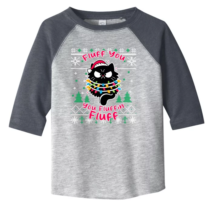 Fluff You Fluffin Cat Pyjamas Pj Ugly Xmas Funny Christmas Gift Toddler Fine Jersey T-Shirt