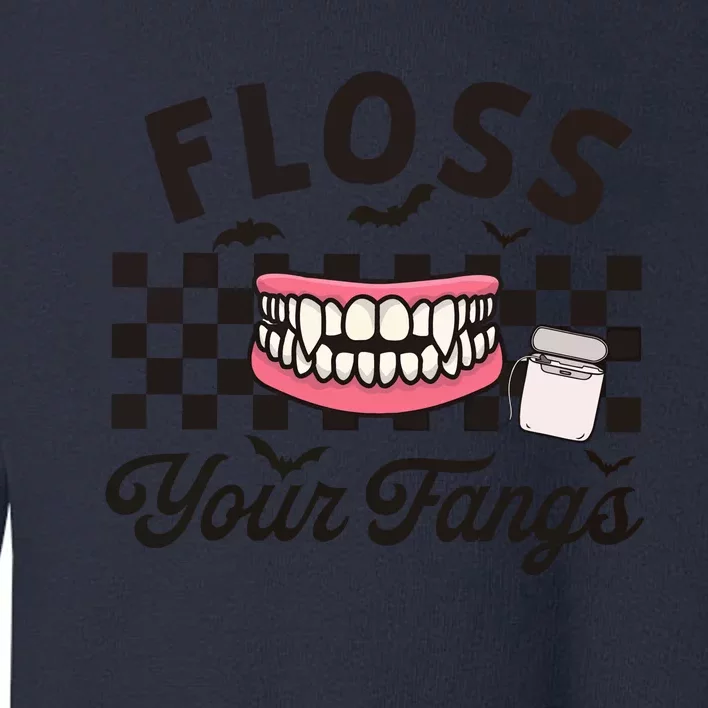 Floss Your Fangs Dental Crew Halloween Toddler Sweatshirt