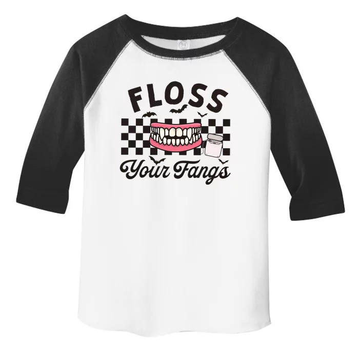 Floss Your Fangs Dental Crew Halloween Toddler Fine Jersey T-Shirt