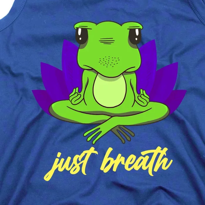 Funny Yoga Frog Stuffed Animal Merch Just A Breathe Frog Gift Tank Top