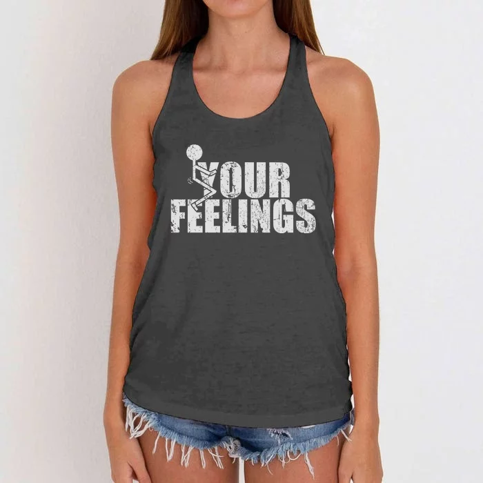 Fuck Your Feelings Women's Knotted Racerback Tank