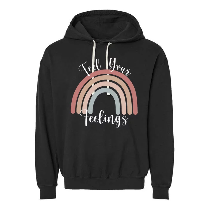 Feel Your Feelings Rainbow Garment-Dyed Fleece Hoodie