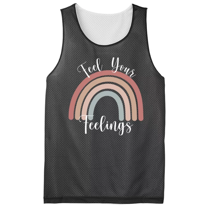 Feel Your Feelings Rainbow Mesh Reversible Basketball Jersey Tank