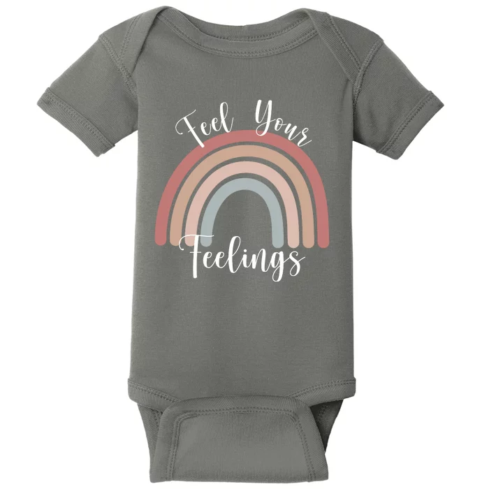 Feel Your Feelings Rainbow Baby Bodysuit