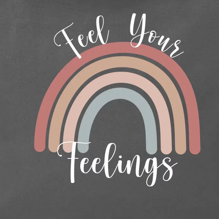 Feel Your Feelings Rainbow Zip Tote Bag