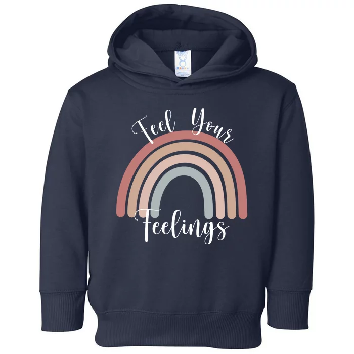 Feel Your Feelings Rainbow Toddler Hoodie